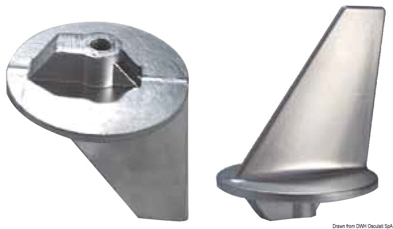 Tecnoseal Zinc fin anode for stern drive - foto originale Osculati Srl