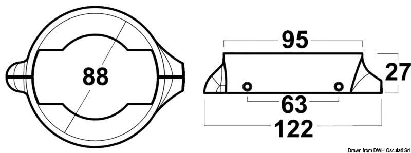 Tecnoseal Volvo Penta plate to adapt 2-pcs - foto originale Osculati Srl