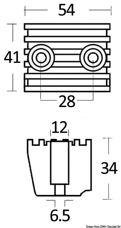 Tecnoseal Aluminium leg anode Volvo DPX - foto originale Osculati Srl