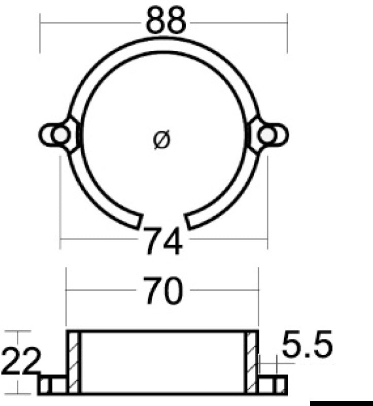 Tecnoseal Propeller shaft magnesium anode Mercruiser Bravo I - foto originale Osculati Srl
