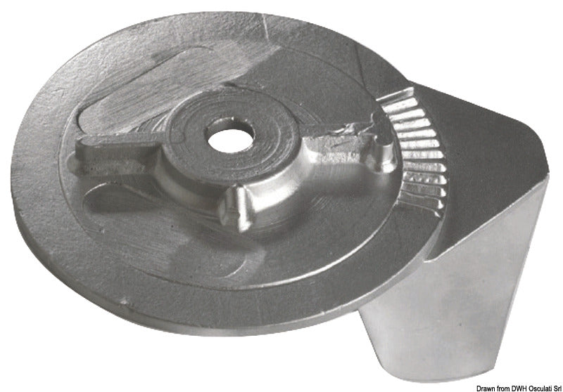 Tecnoseal Zinc fin anode 25/50 HP 2/4-stroke - foto originale Osculati Srl