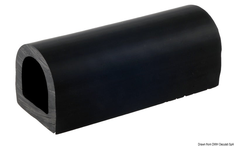 Tessilmare Black PVC fendering 70x70 mm Cut-down size 2m - foto originale Osculati Srl