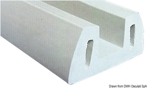 Tessilmare Gray PVC profile 72x30 mm Cut-down size 2m - foto originale Osculati Srl