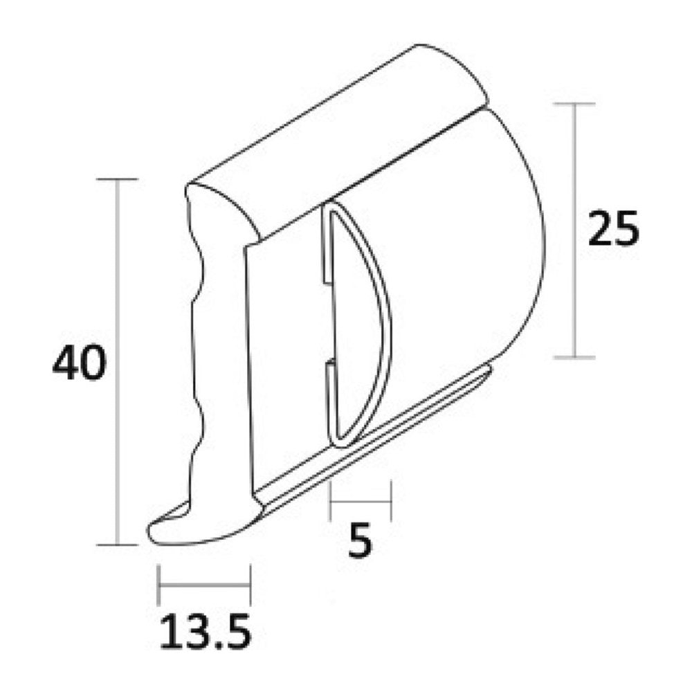 Tessilmare SPHAERA 25 fender profile standard base 24m (pack of 24) - foto originale Osculati Srl