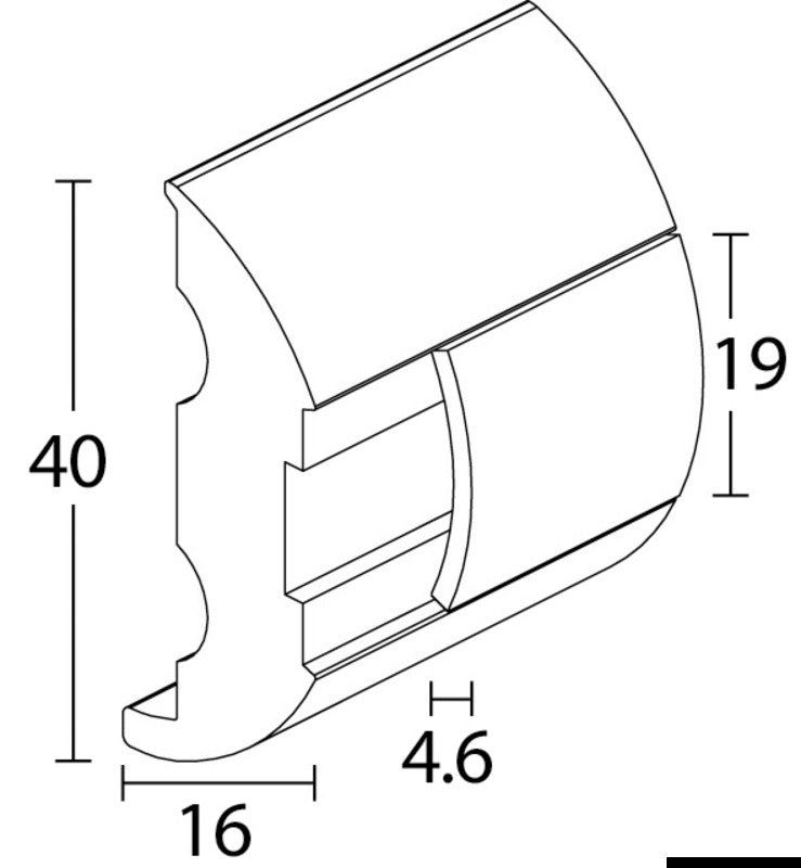 Douglas marine Profile 20 C-shaped deep-drawn AISI 316 (pack of 3) - foto originale Osculati Srl
