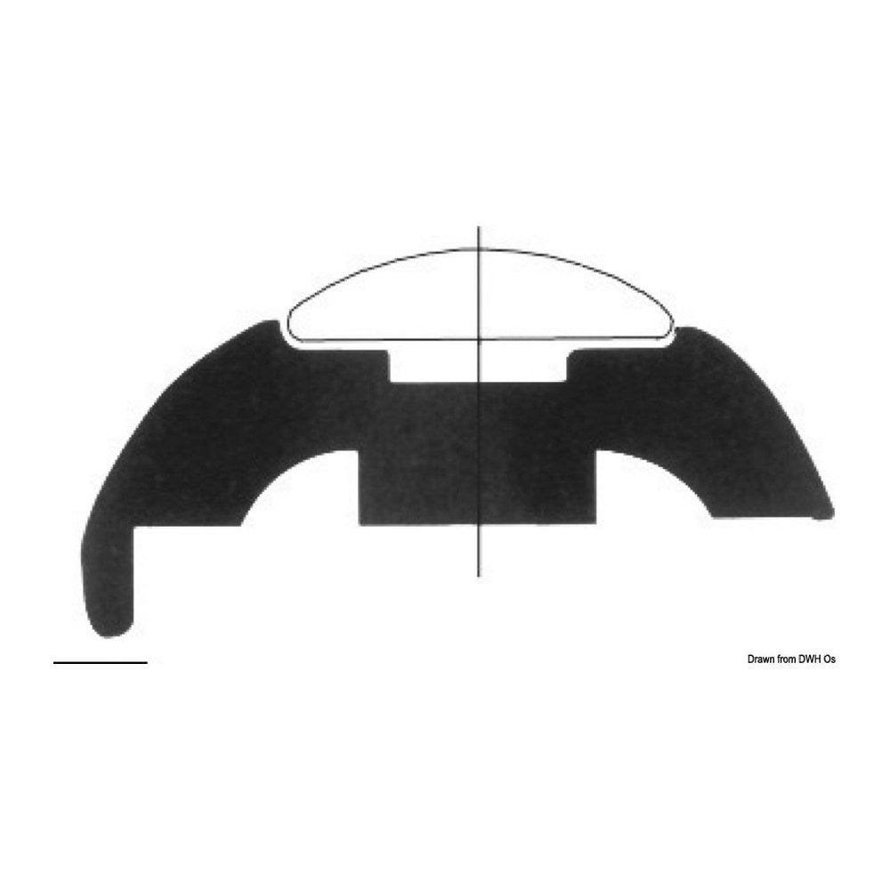 Tessilmare White PVC profile base 50 mm (pack of 24) - foto originale Osculati Srl