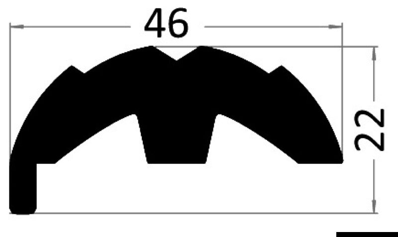 Douglas marine Grey PVC base for fender profile 28 flared (pack of 24) - foto originale Osculati Srl
