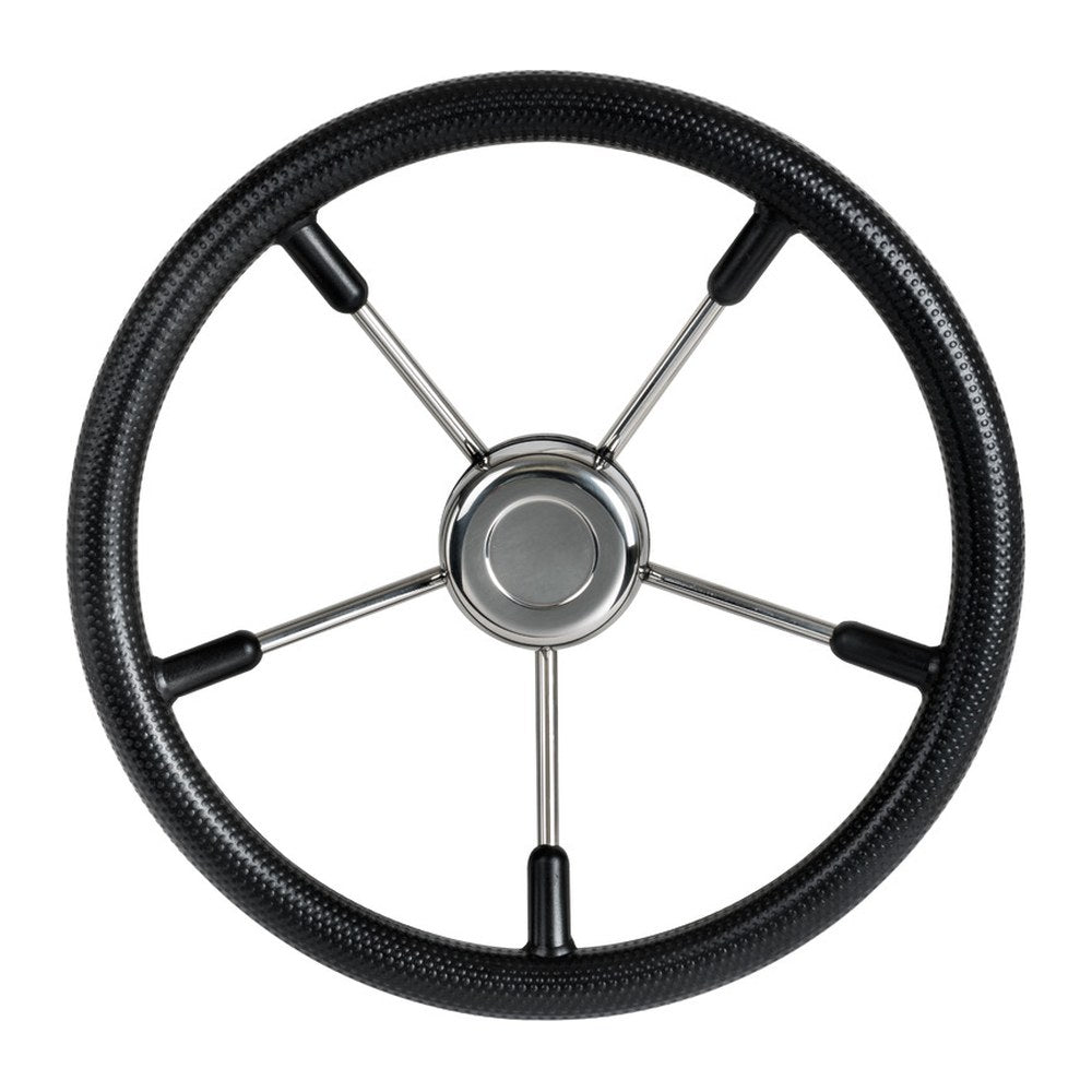 Soft polyurethane steering wheel black 400 mm - foto originale Osculati Srl