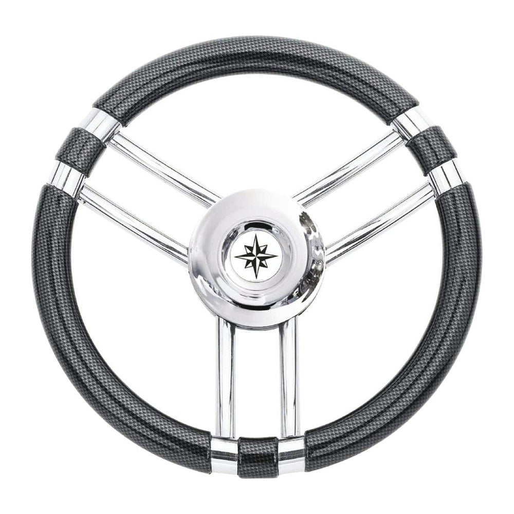 C carbon coated steering wheel laquered/SS 350 mm - foto originale Osculati Srl