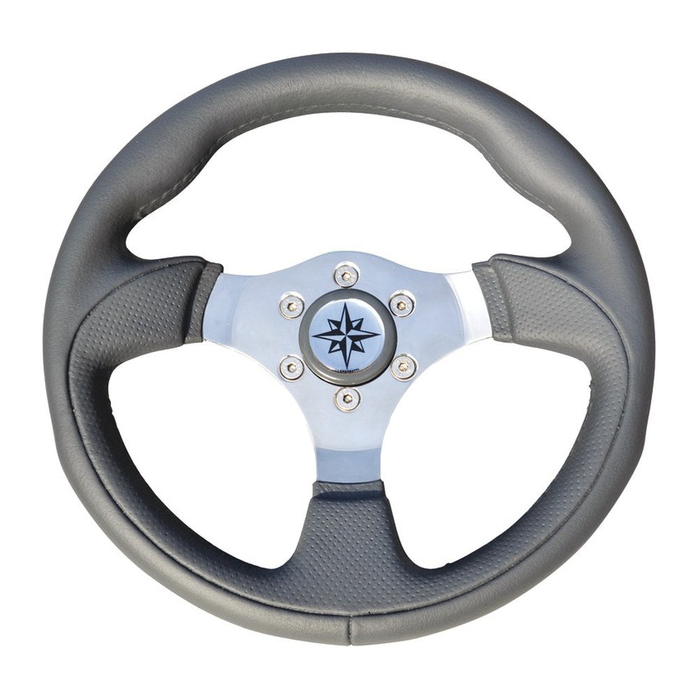 Tender steering wheel grey/polished SS Ø 300 mm - foto originale Osculati Srl