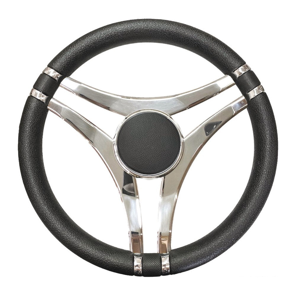 IMPACT black steering wheel SS spokes Ø 350 mm - foto originale Osculati Srl