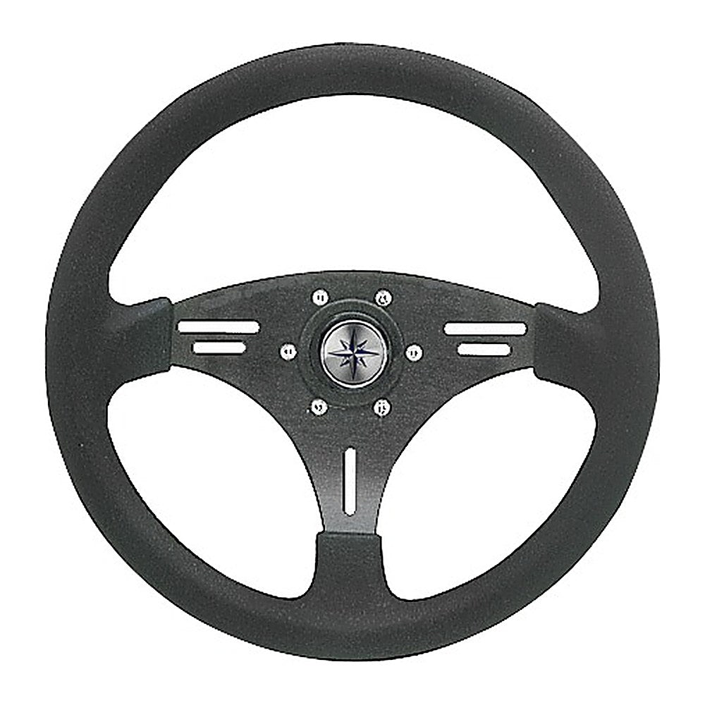 MANTA steering wheel blac/blackk 355 mm - foto originale Osculati Srl