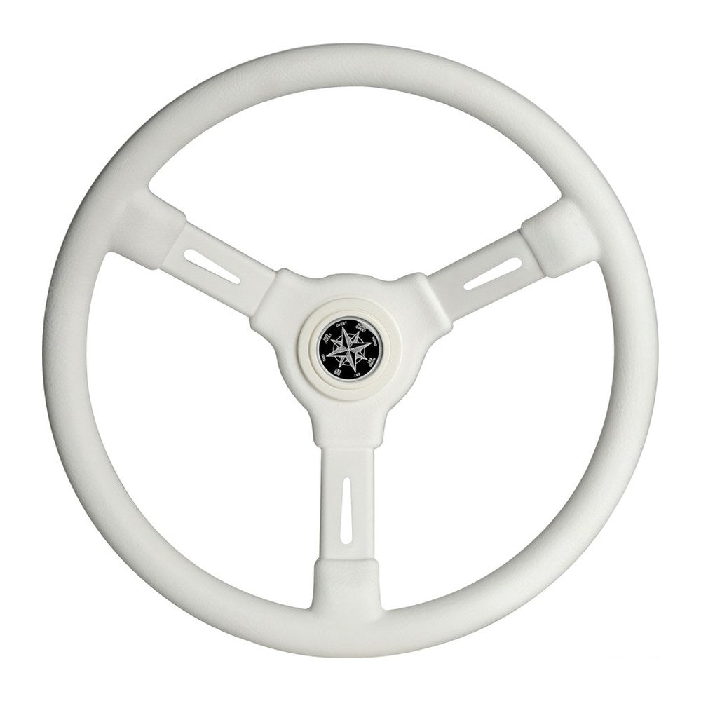 3-spoke steering wheel white 355 mm - foto originale Osculati Srl