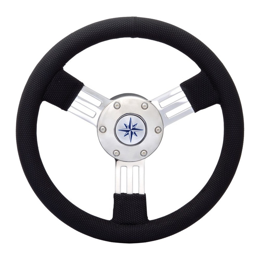 Pegaso steering wheel SS spokes Ø 300 mm black - foto originale Osculati Srl