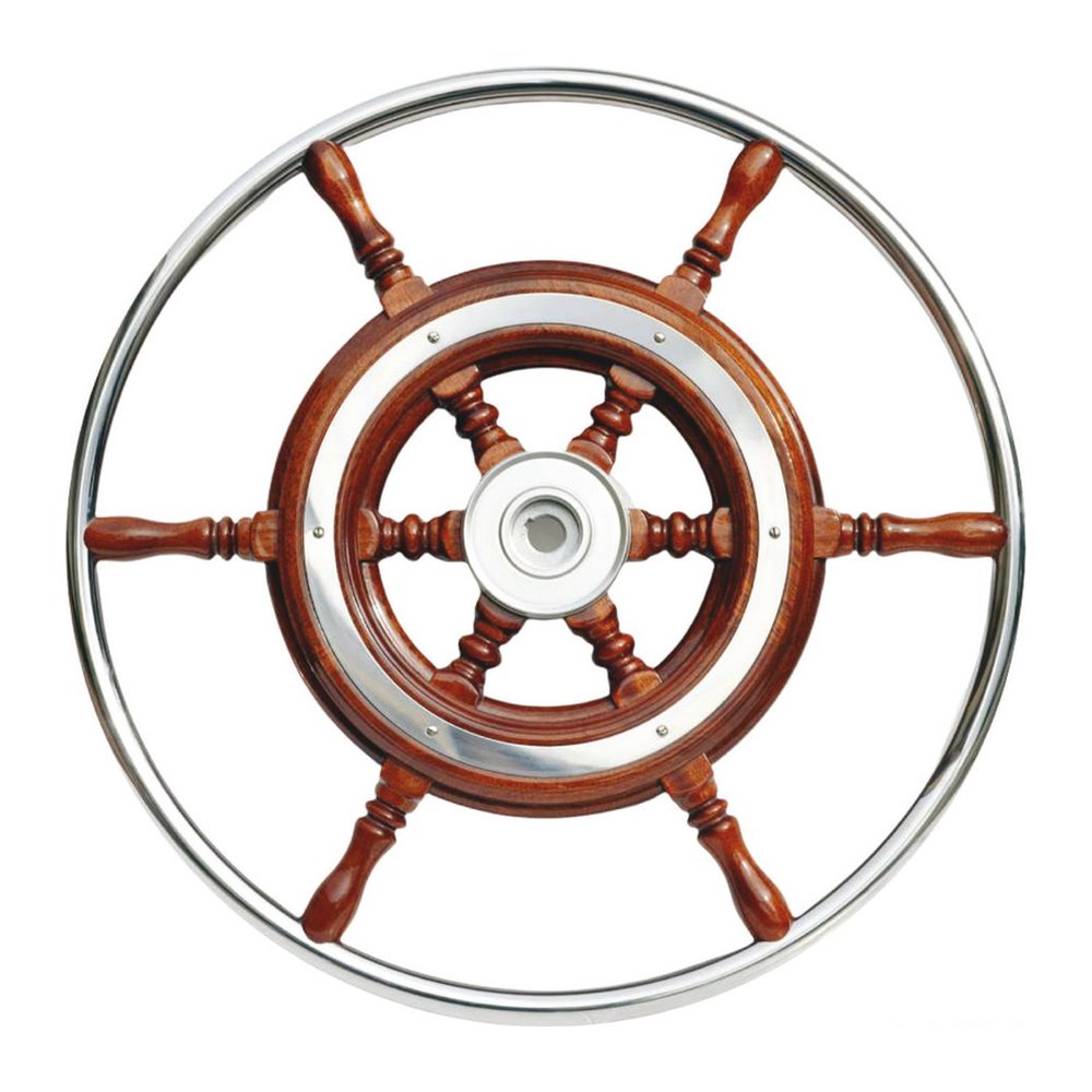 Steering wheel w/SS external rim 42 cm - foto originale Osculati Srl