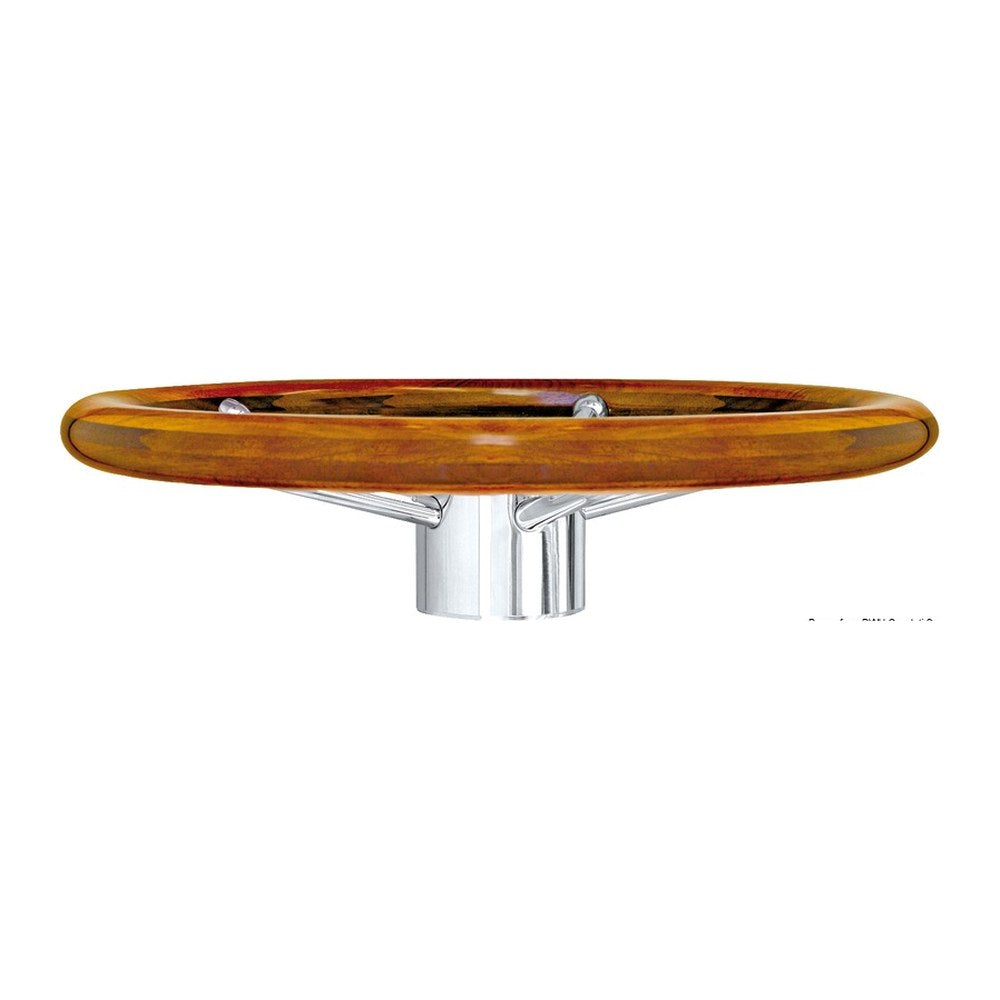 Steering wheel w/ teak outer ring 350 mm - foto originale Osculati Srl
