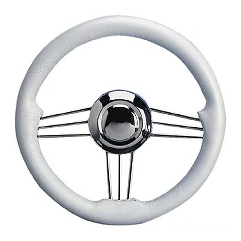 SS+polyurethane steering wheel white 350 mm - foto originale Osculati Srl