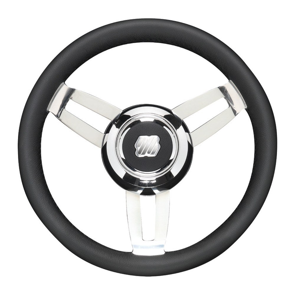 Uflex ULTRAFLEXMorosini wheel black 350mm SS 304 spokes - foto originale Osculati Srl