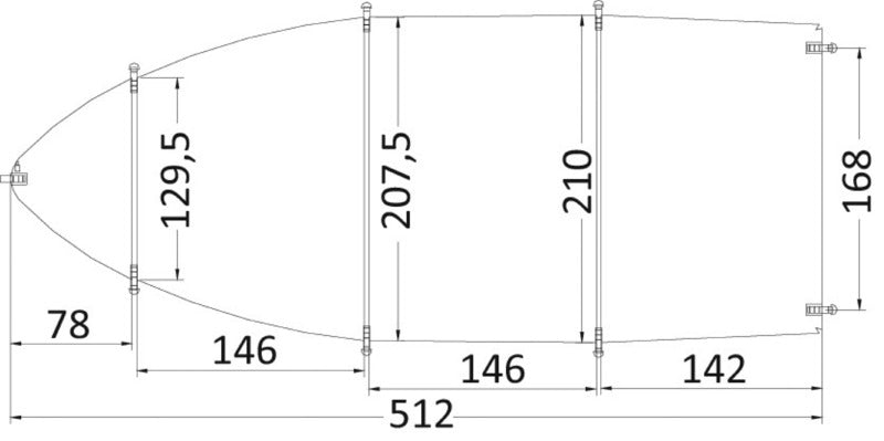 Tarpaulin universal 427/488 x 180 cm grey 300D - foto originale Osculati Srl