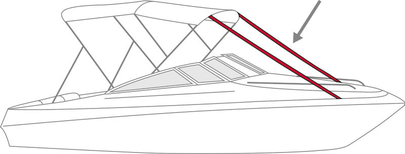 Bimini top tensioning strap kit 2.5 x 300 cm - foto originale Osculati Srl