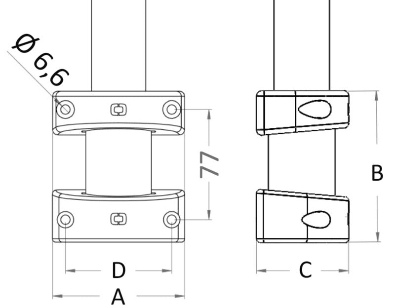 Bulkhead bushing kit - foto originale Osculati Srl