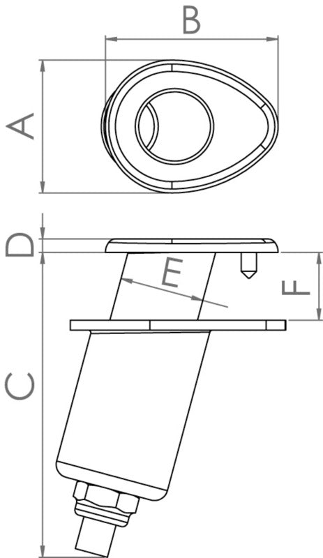 SS fastening bushing no lid - foto originale Osculati Srl