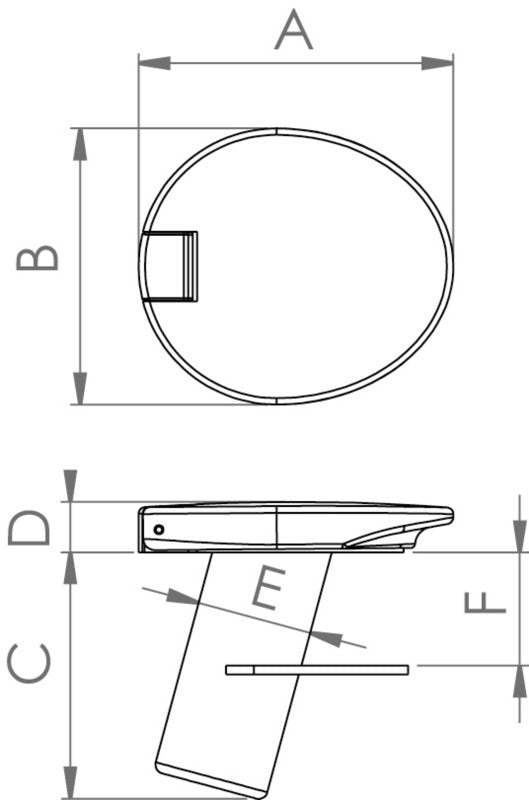 SS fastening bushing w/watertight lid - foto originale Osculati Srl
