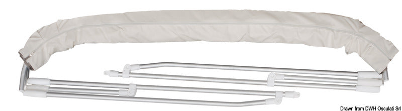 3-arc foldable bimini Ø 22 mm 150/160 cm white - foto originale Osculati Srl