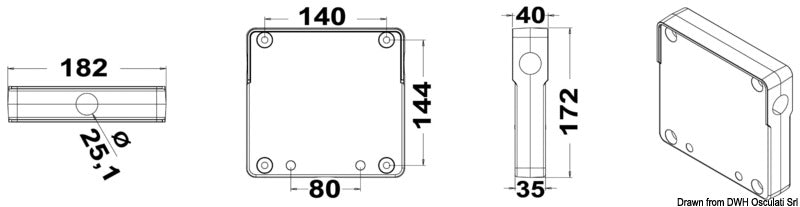Motor stowage bracket f. pushpit - foto originale Osculati Srl