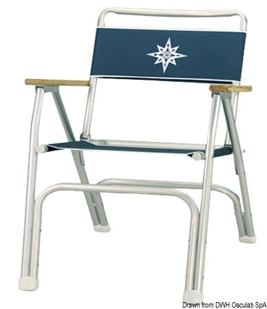 Beach folding chair navy blue - foto originale Osculati Srl