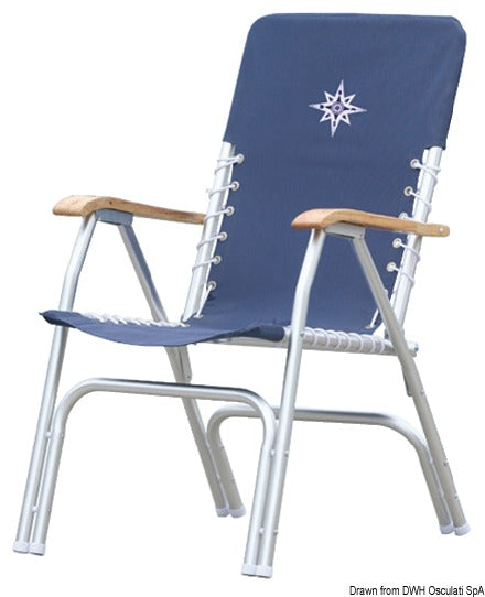 Deck folding chair navy blue - foto originale Osculati Srl