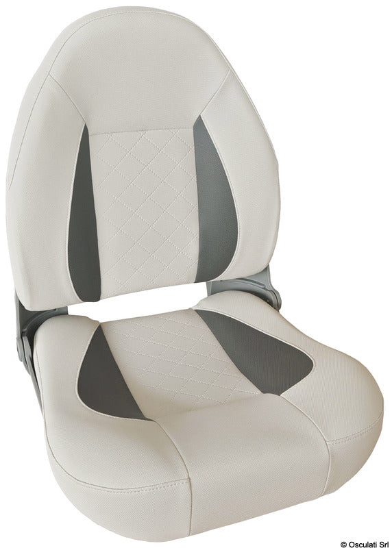 Comfort seat CP48 w/high foldable back Light Gray and Charcoal - foto originale Osculati Srl