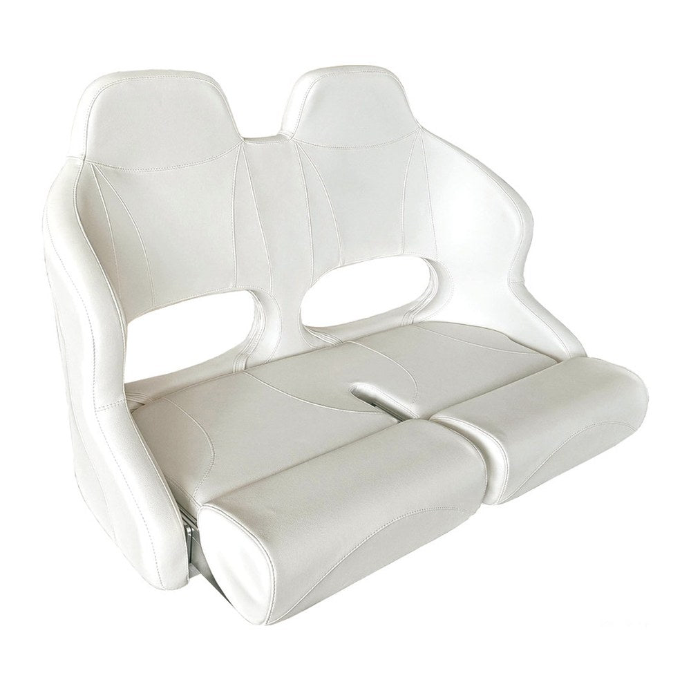 Double padded seat w/H99 flip-up bolster RAL 9010 - foto originale Osculati Srl