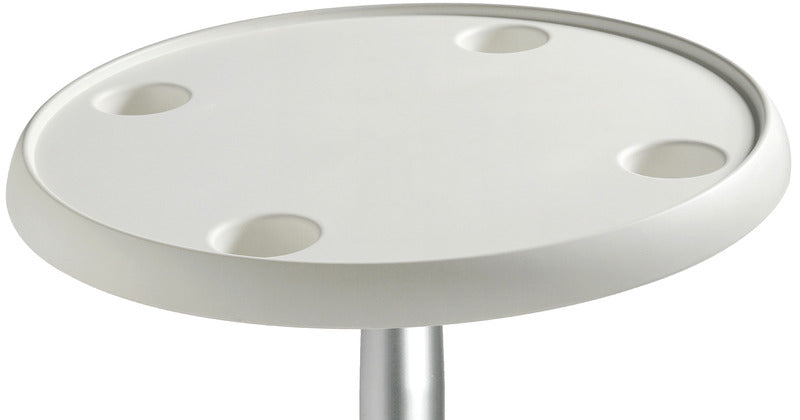 Composite material round white table 610 mm - foto originale Osculati Srl