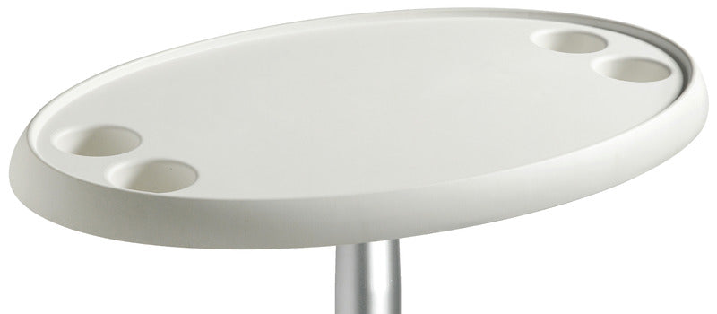 Composite material oval white table 762x457 mm - foto originale Osculati Srl