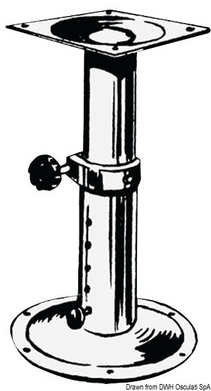 SS telescopic swivelling pedestal 540/720 mm - foto originale Osculati Srl