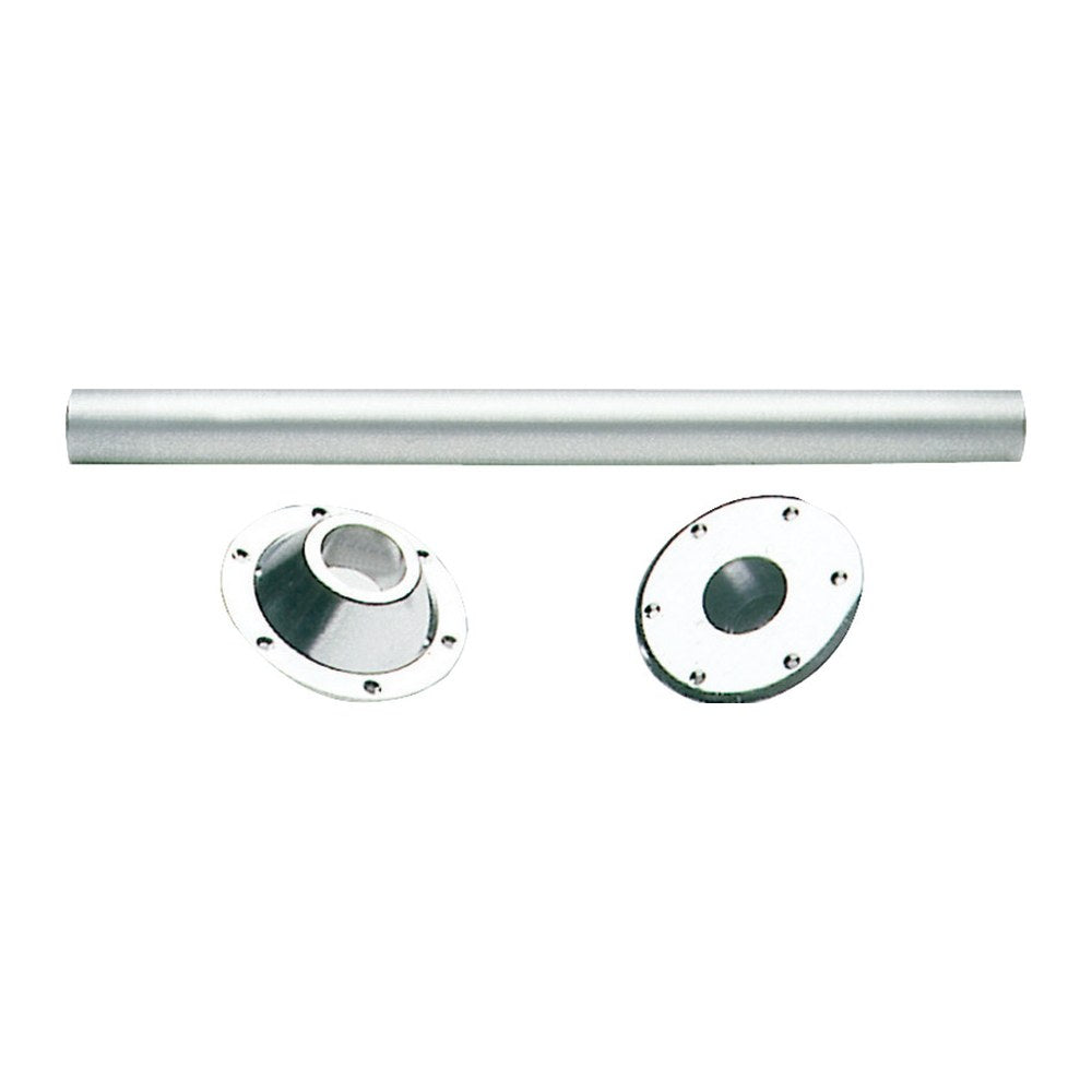 Table pedestal anodized aluminium 70 cm - foto originale Osculati Srl