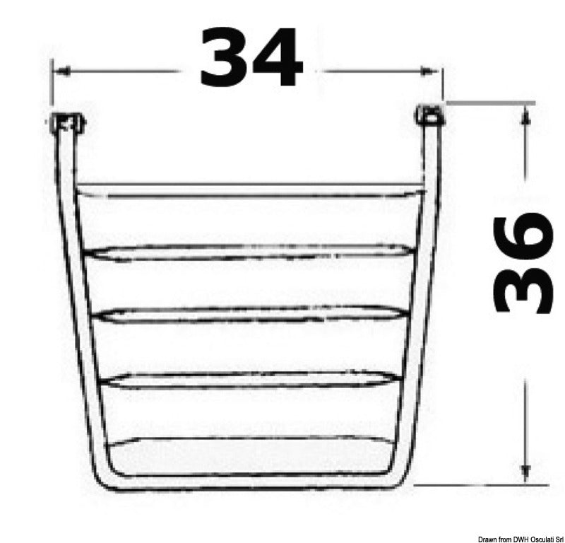 Mini plattform with ladder 36x34 cm - foto originale Osculati Srl