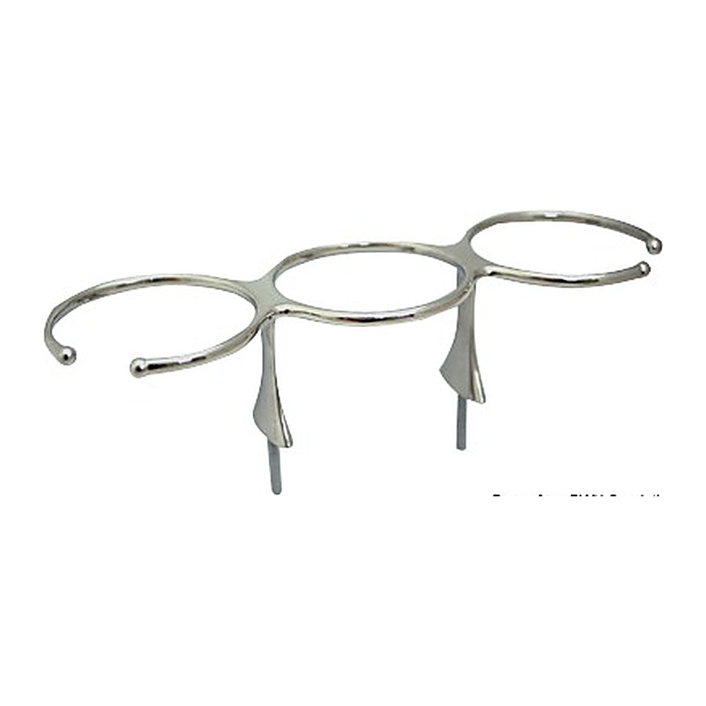 3 cup drink holder AISI 316 screw fixation - foto originale Osculati Srl