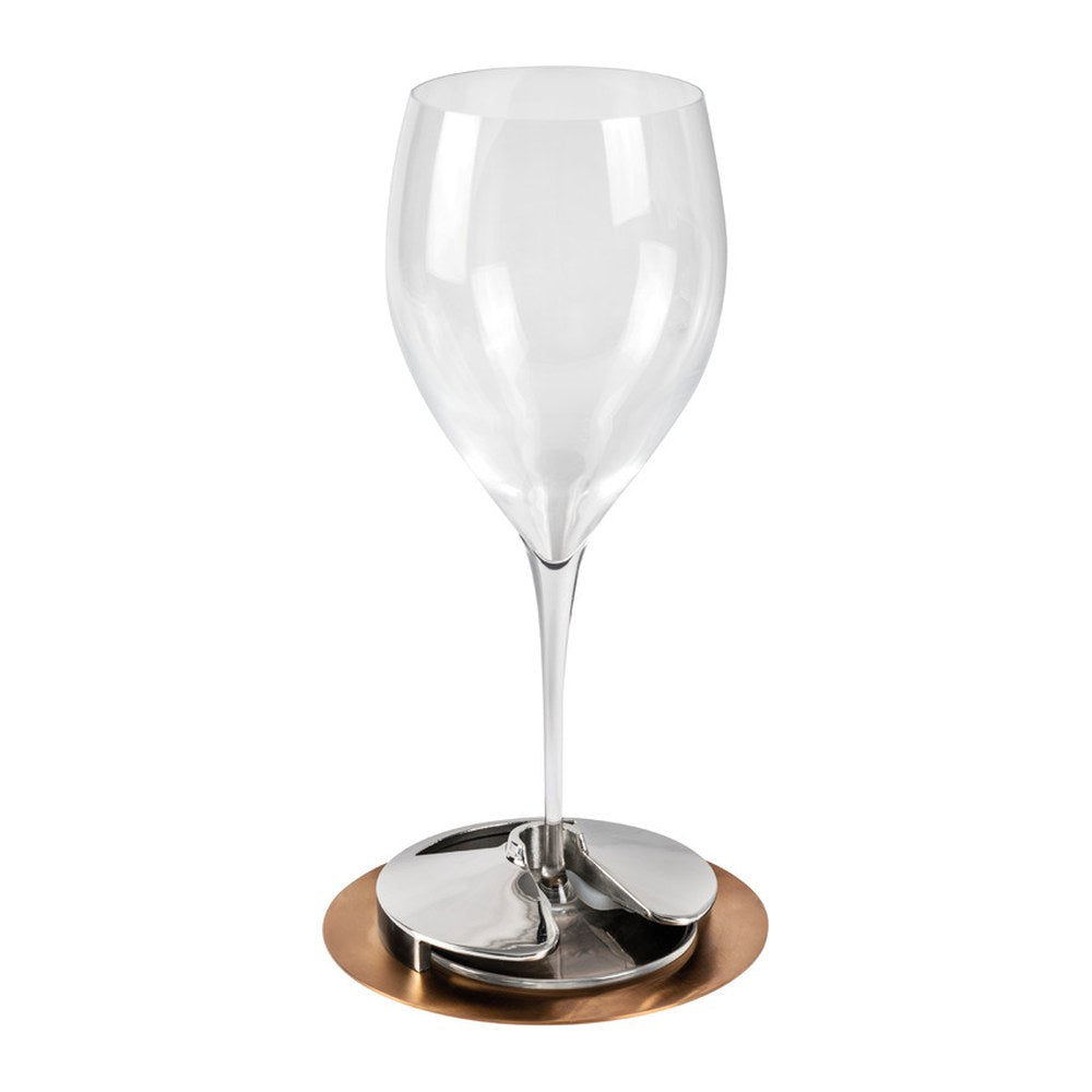 Stainless steel glass holder with bronze finish - foto originale Osculati Srl