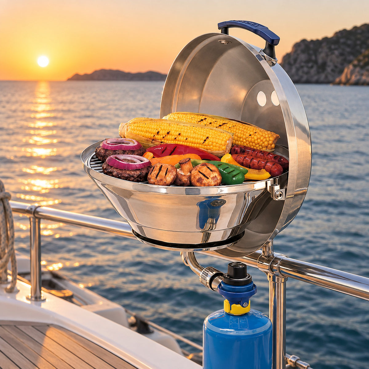 MAGMA gas barbecue - in use