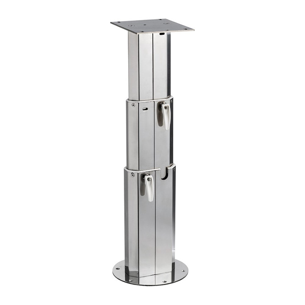 SS telescopic table pedestal - foto originale Osculati Srl