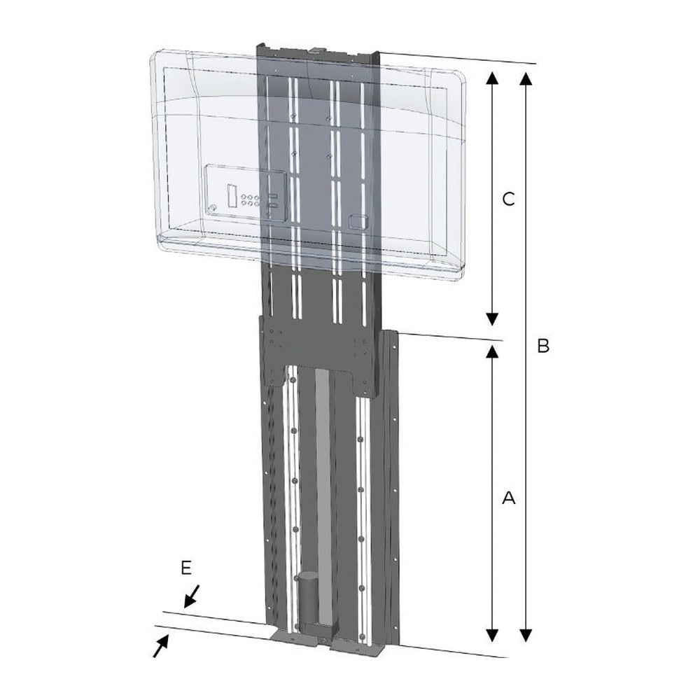 Noval UP-DOWN TV-LIFT 700 mm 24 V - foto originale Osculati Srl