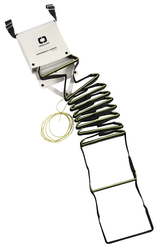 Emergency ladder 11 steps white - foto originale Osculati Srl