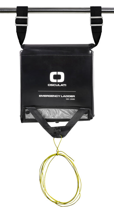 Emergency ladder 11 steps black - foto originale Osculati Srl
