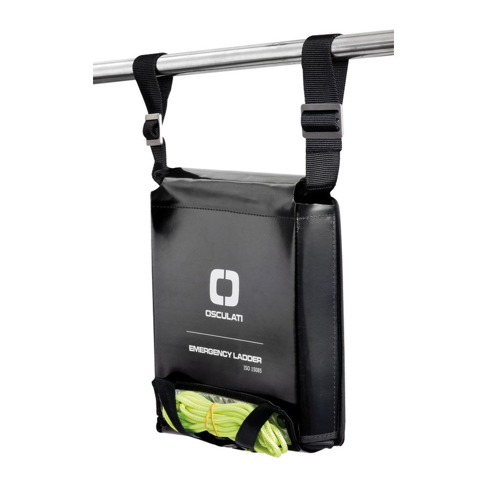 Emergency ladder 11 steps black - foto originale Osculati Srl