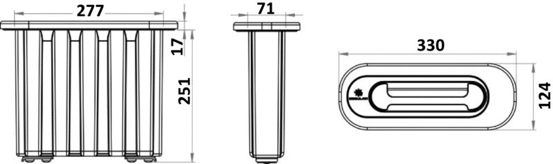 Emergency ladder built-in 7 steps ISO 15085 - ABYC H-41 - foto originale Osculati Srl