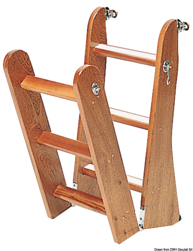 Mahogany ladder 4 steps - foto originale Osculati Srl