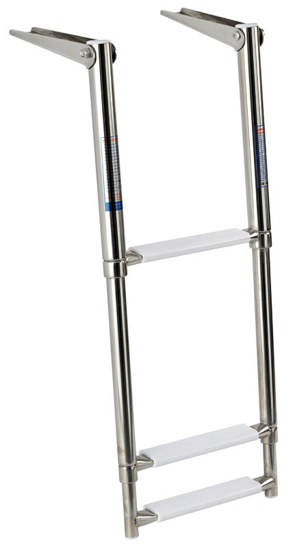 Telescopic standard ladder AISI316 3 steps - foto originale Osculati Srl