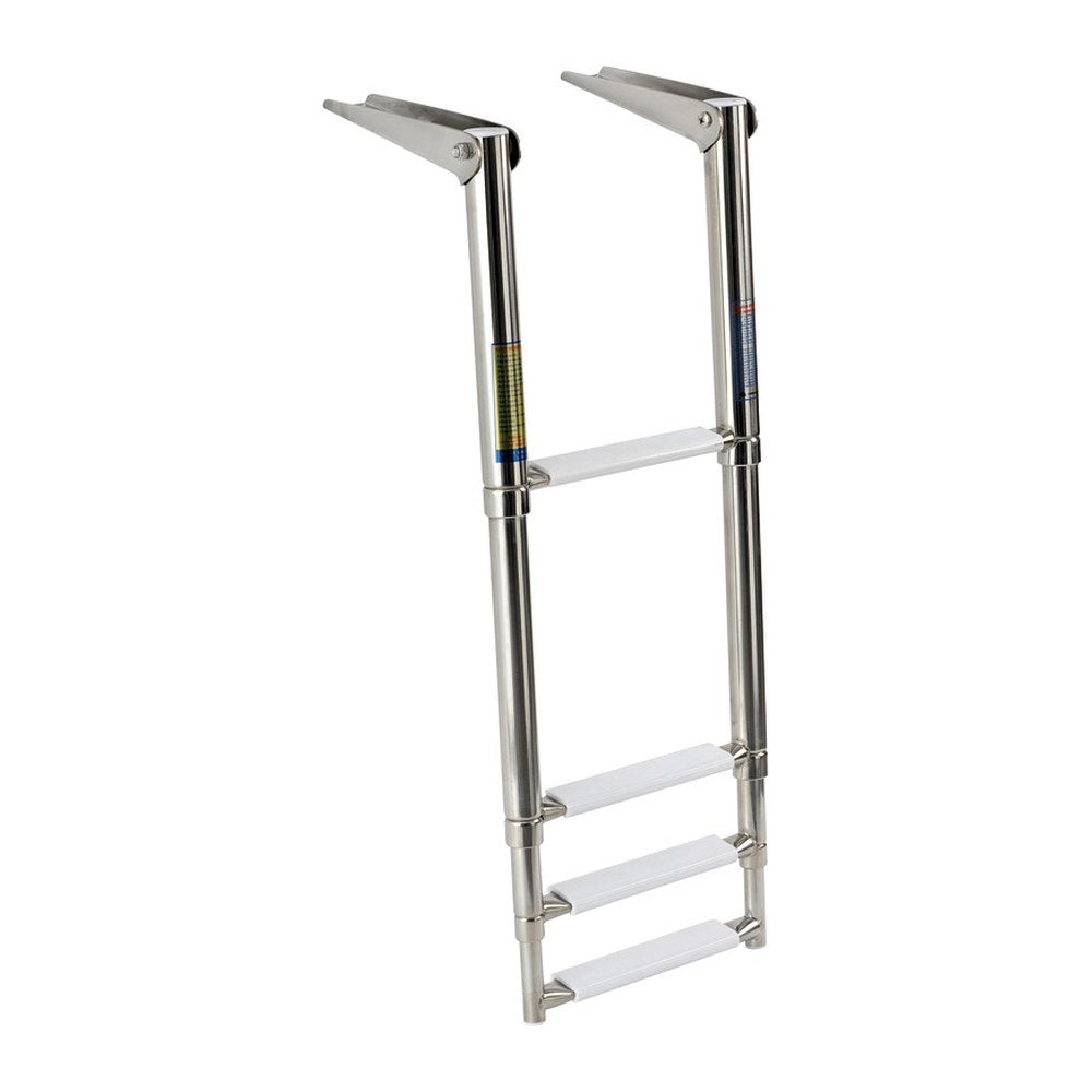 Telescopic standard ladder AISI316 4 steps - foto originale Osculati Srl